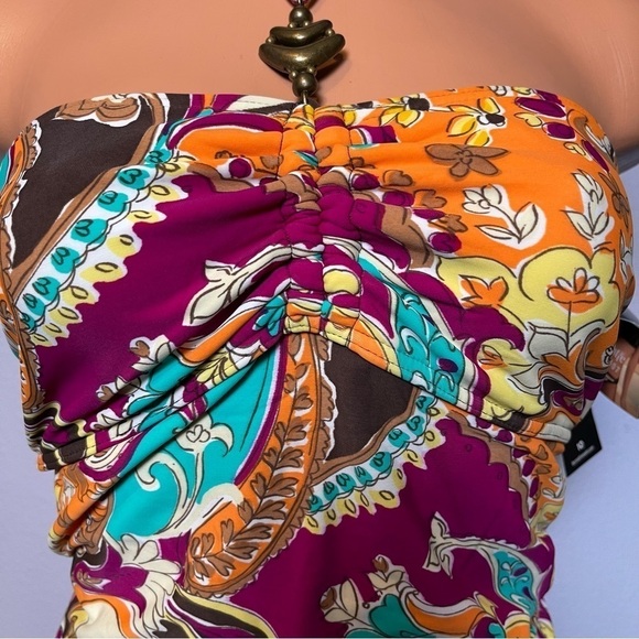 Nwt Be Creative Necklace Bandeau Halter One Piece Vintage Swimsuit (SW20) - Picture 4 of 8